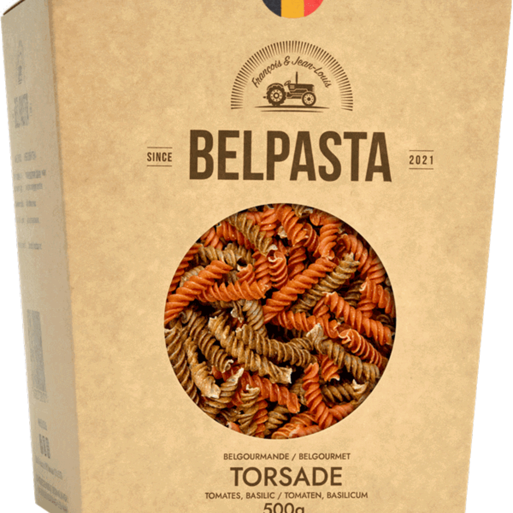 Belpasta Torsade Tomaten & Basilicum Doos 500g