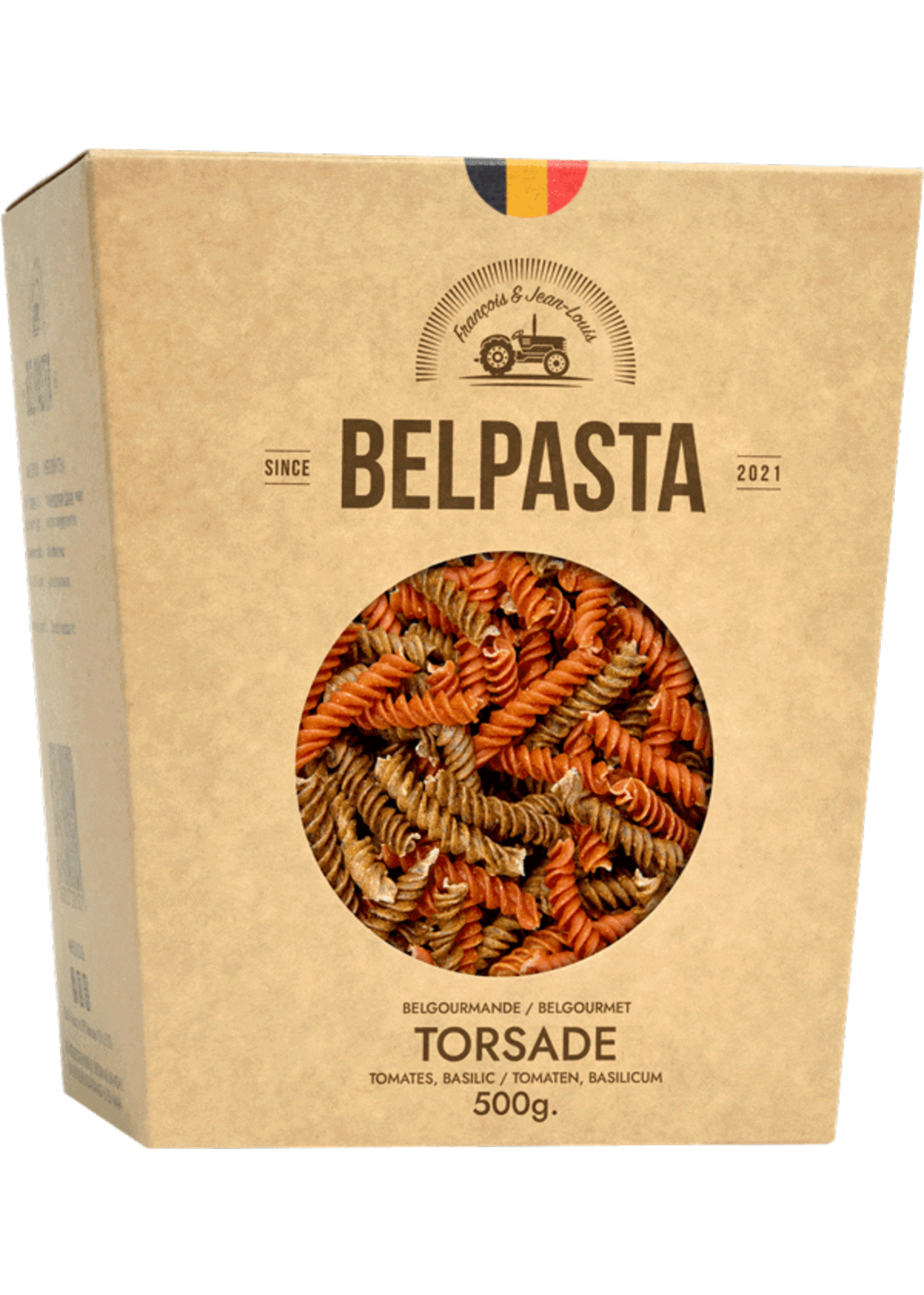 Belpasta Torsade Tomaten & Basilicum Doos 500g