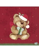 Kerst Teddybeer Servetten 20 stuks