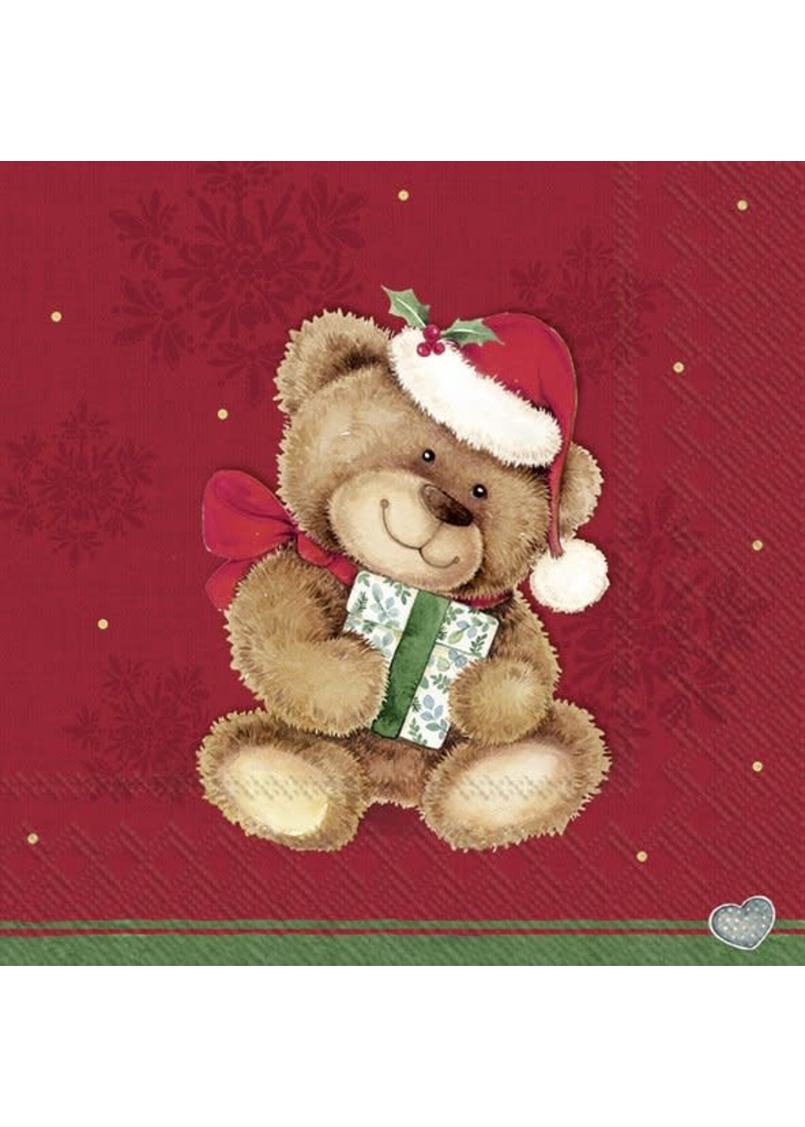 Kerst Teddybeer Servetten 20 stuks