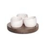 Cosy & Trendy Bao Aperoset Basis Hout - 3 Potjes Wit