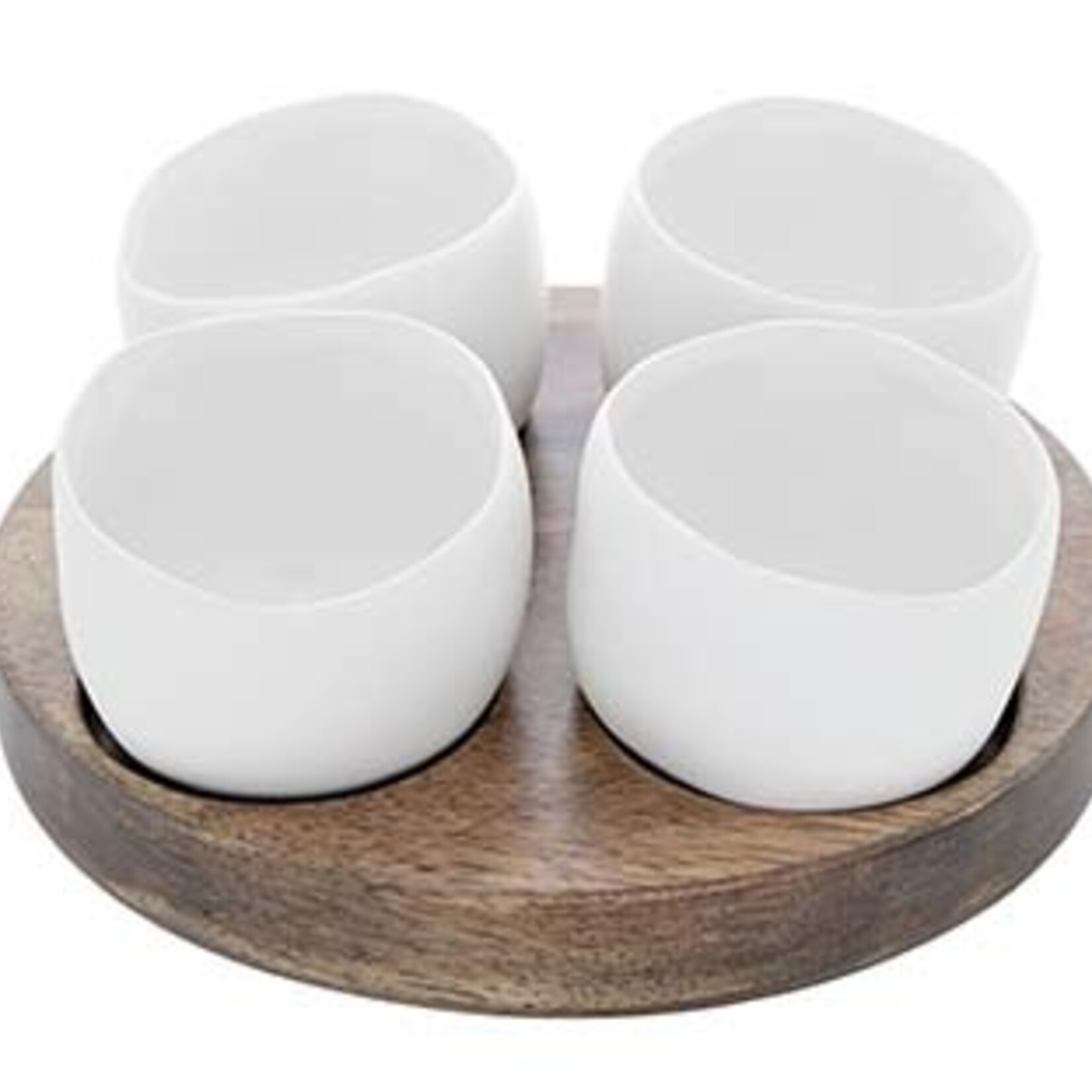 Cosy & Trendy Bao Aperoset Basis Hout - 4 Potjes Wit