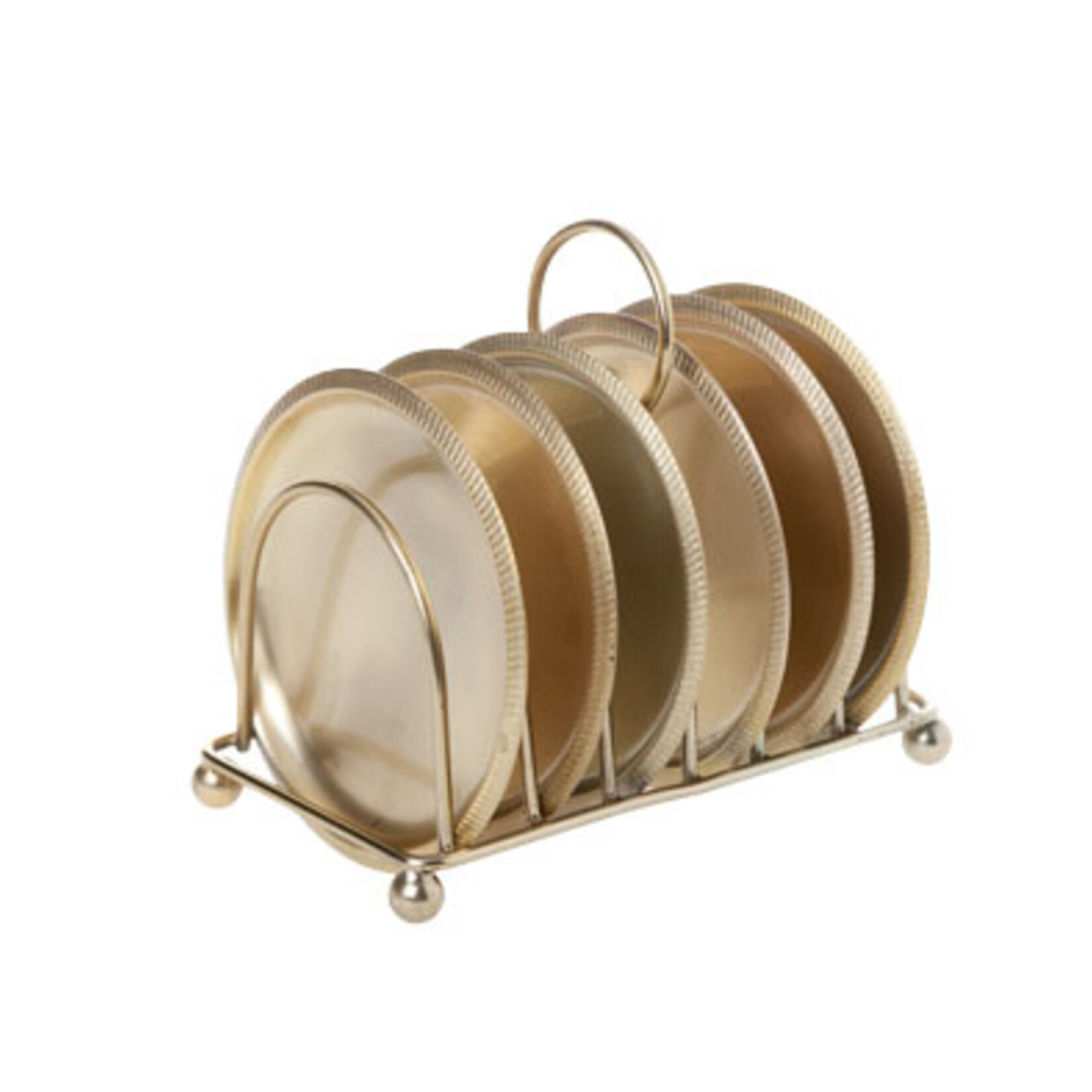Cosy & Trendy Houder met 6 Onderzetters Goud