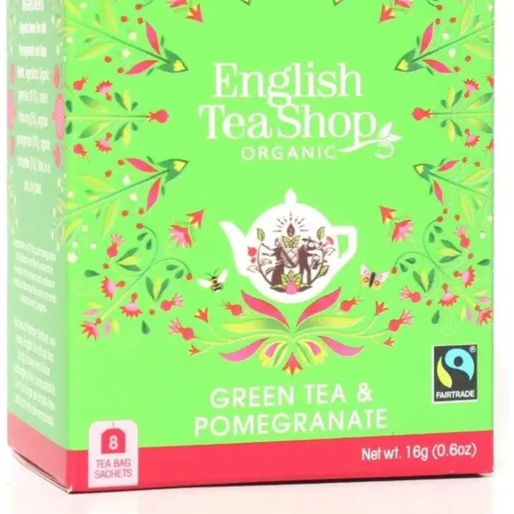English Tea Shop Green Tea & Pomegranate 8TB BIO