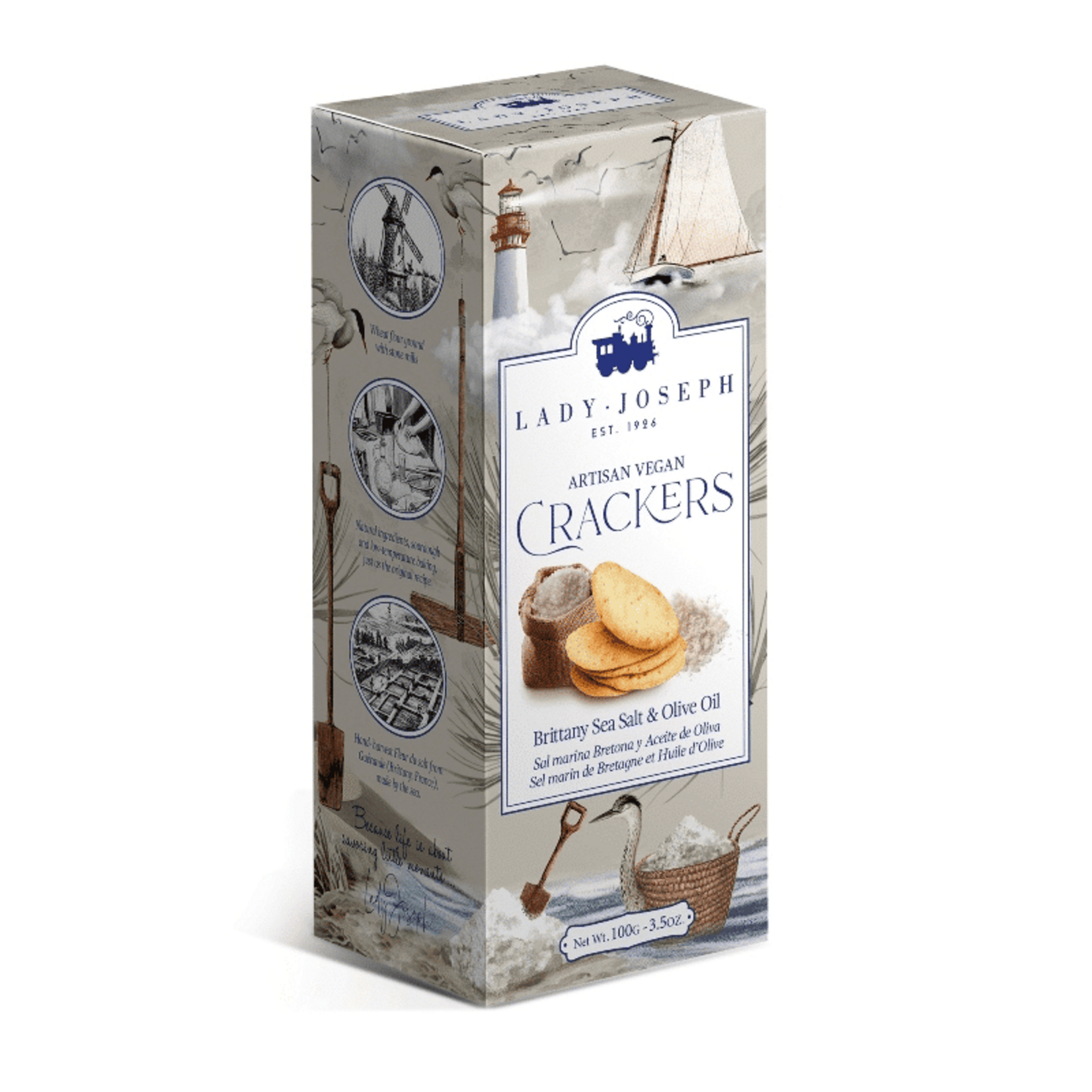 Lady Joseph Crackers Brittany Sea Salt & Olive Oil 100g