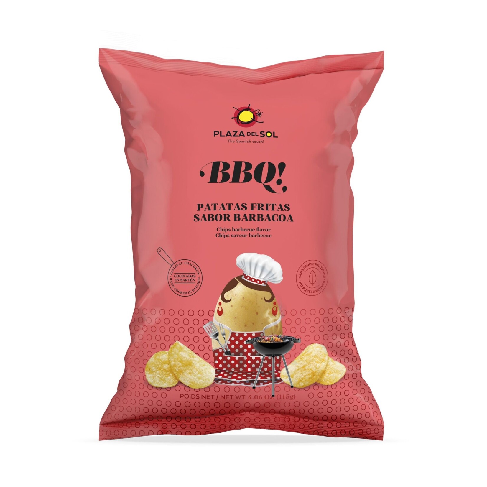 Plaza del Sol BBQ Chips 115g