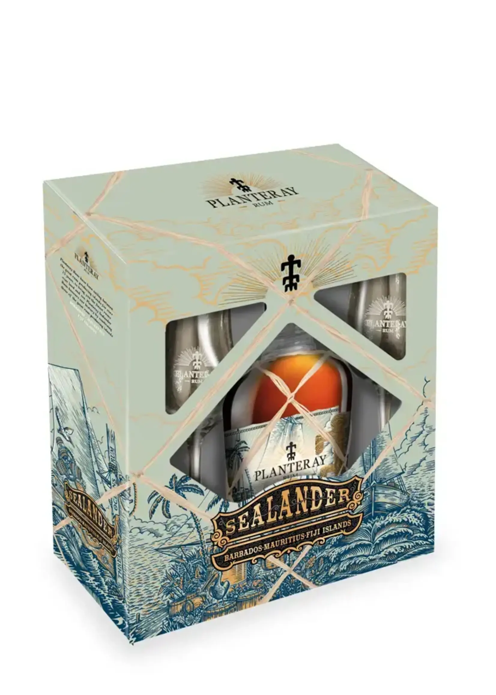 Planteray Sealander + 2 Glazen Giftbox 40% 70cl