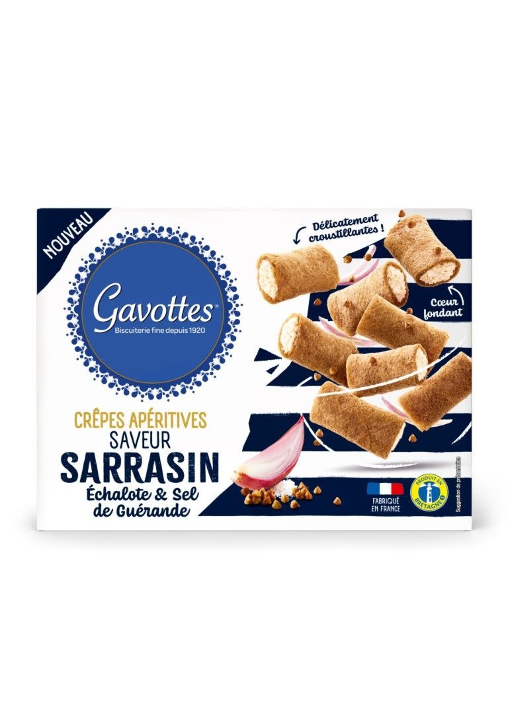 Gavottes Crêpes Apéritives Sarrasin, Échalote & Sel 80g