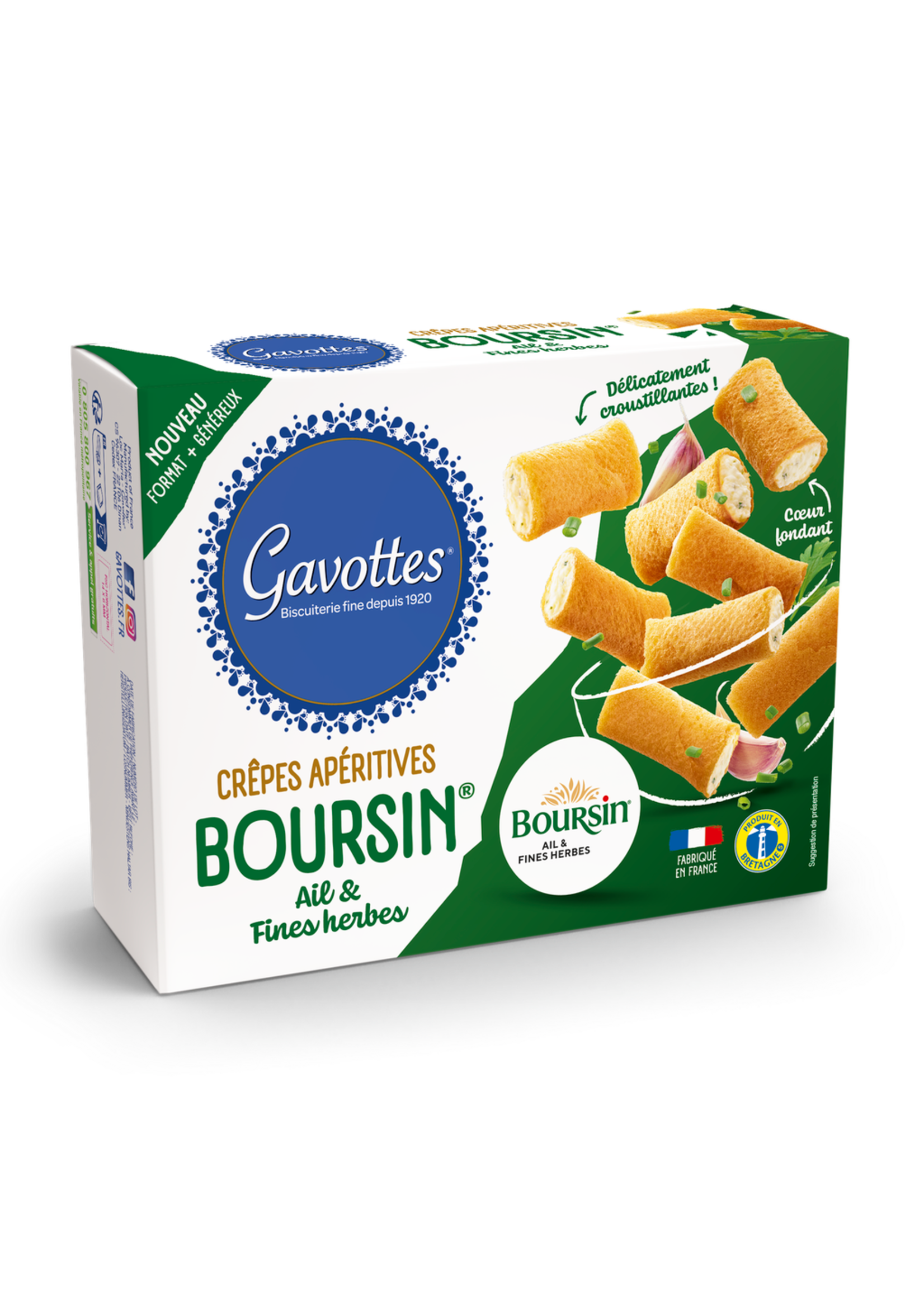 Gavottes Crêpes Apéritives Boursin Ail & Fines Herbes 80g
