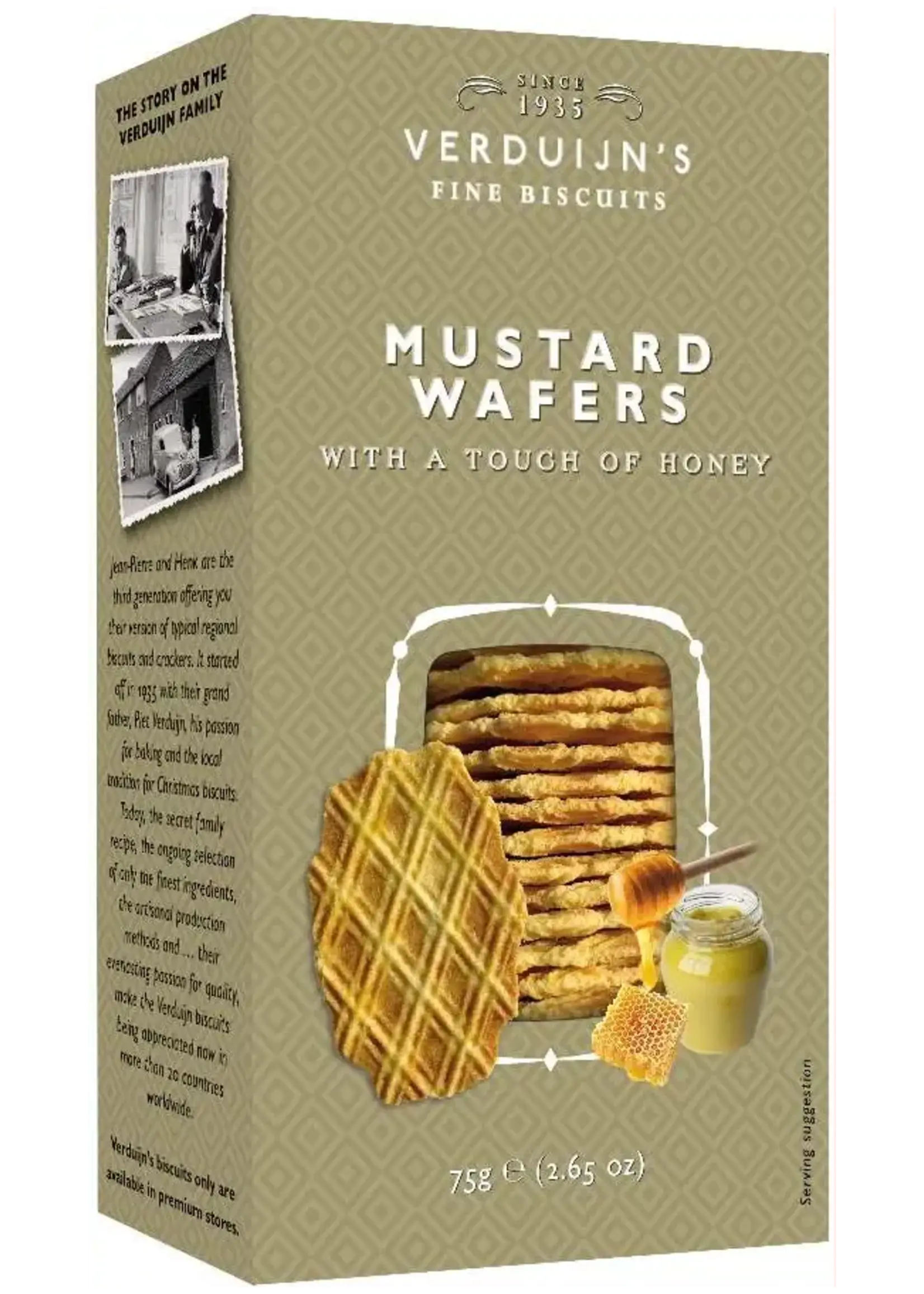 Verduijn's Cheese Biscuits Honey & Mustard 75g