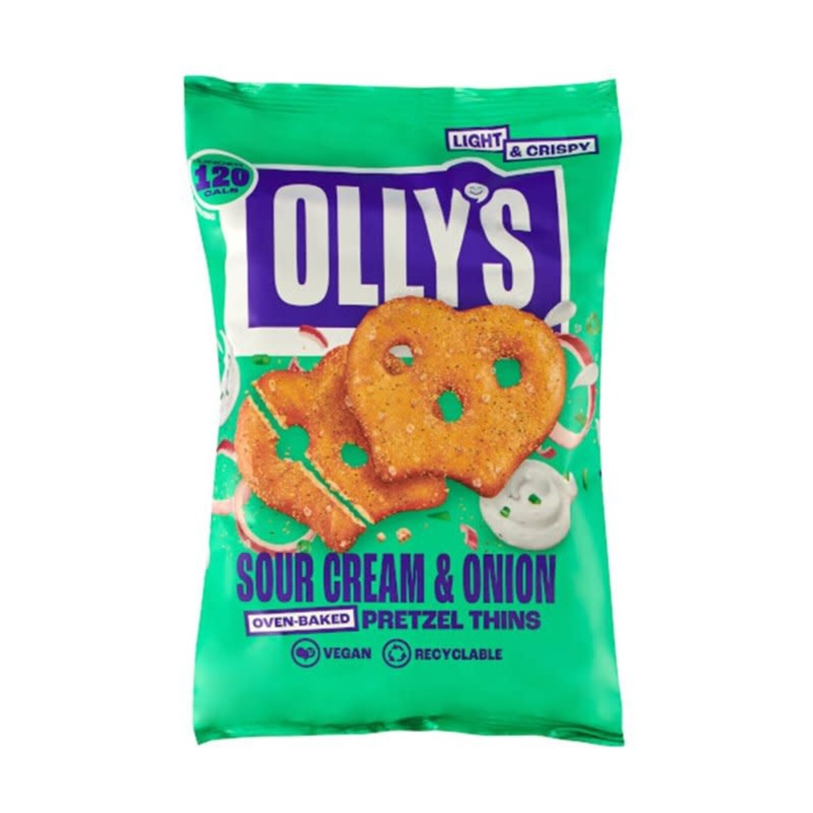 Olly's Sour Cream & Onion Pretzel Thins 140g