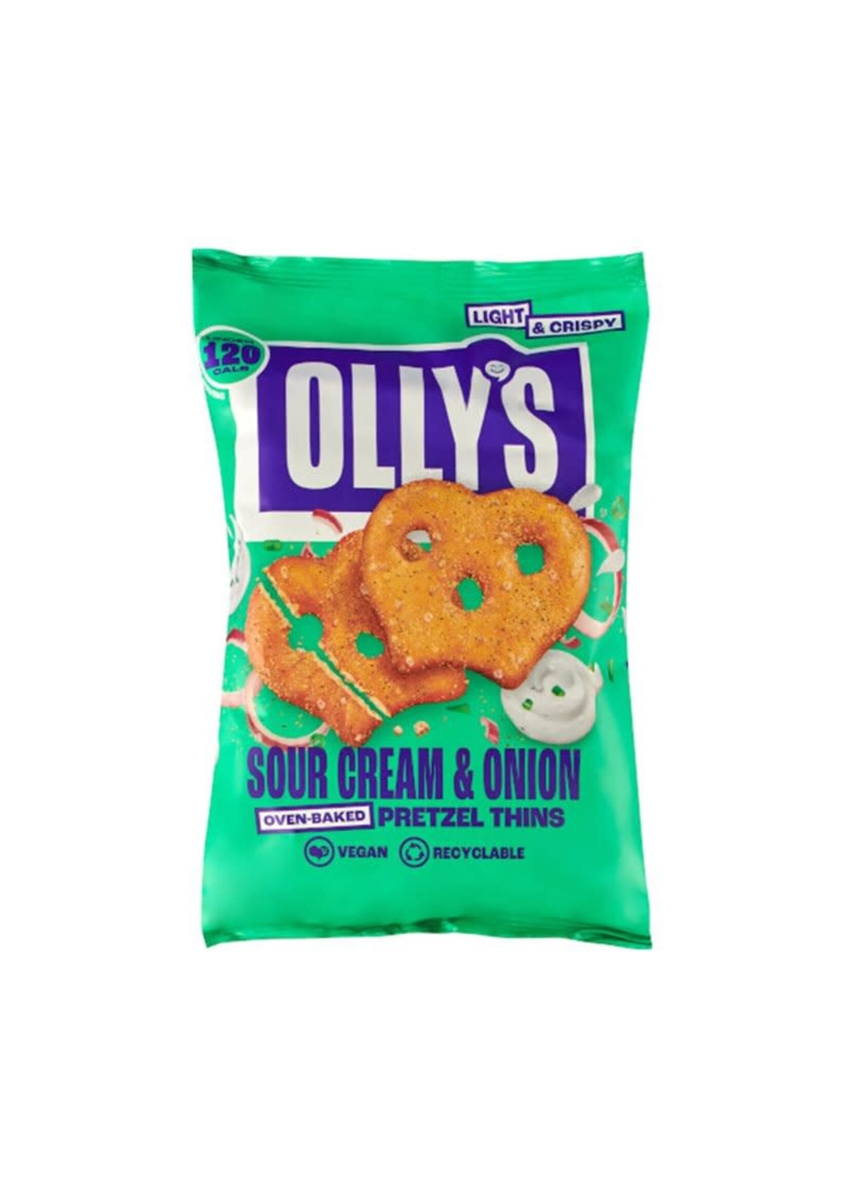Olly's Sour Cream & Onion Pretzel Thins 140g
