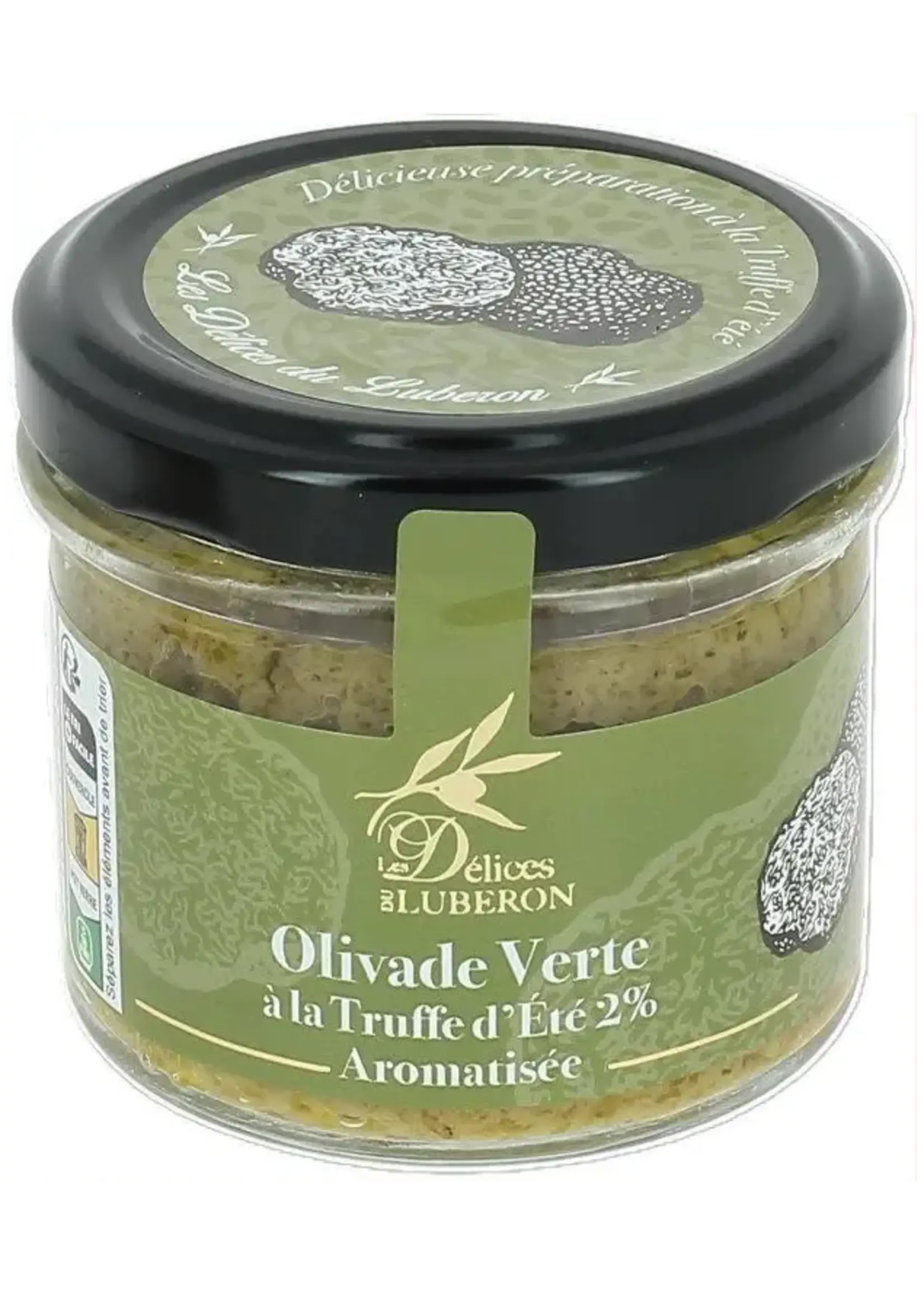 Les Délices du Luberon Groene Olijventapenade Zomertruffel 90g