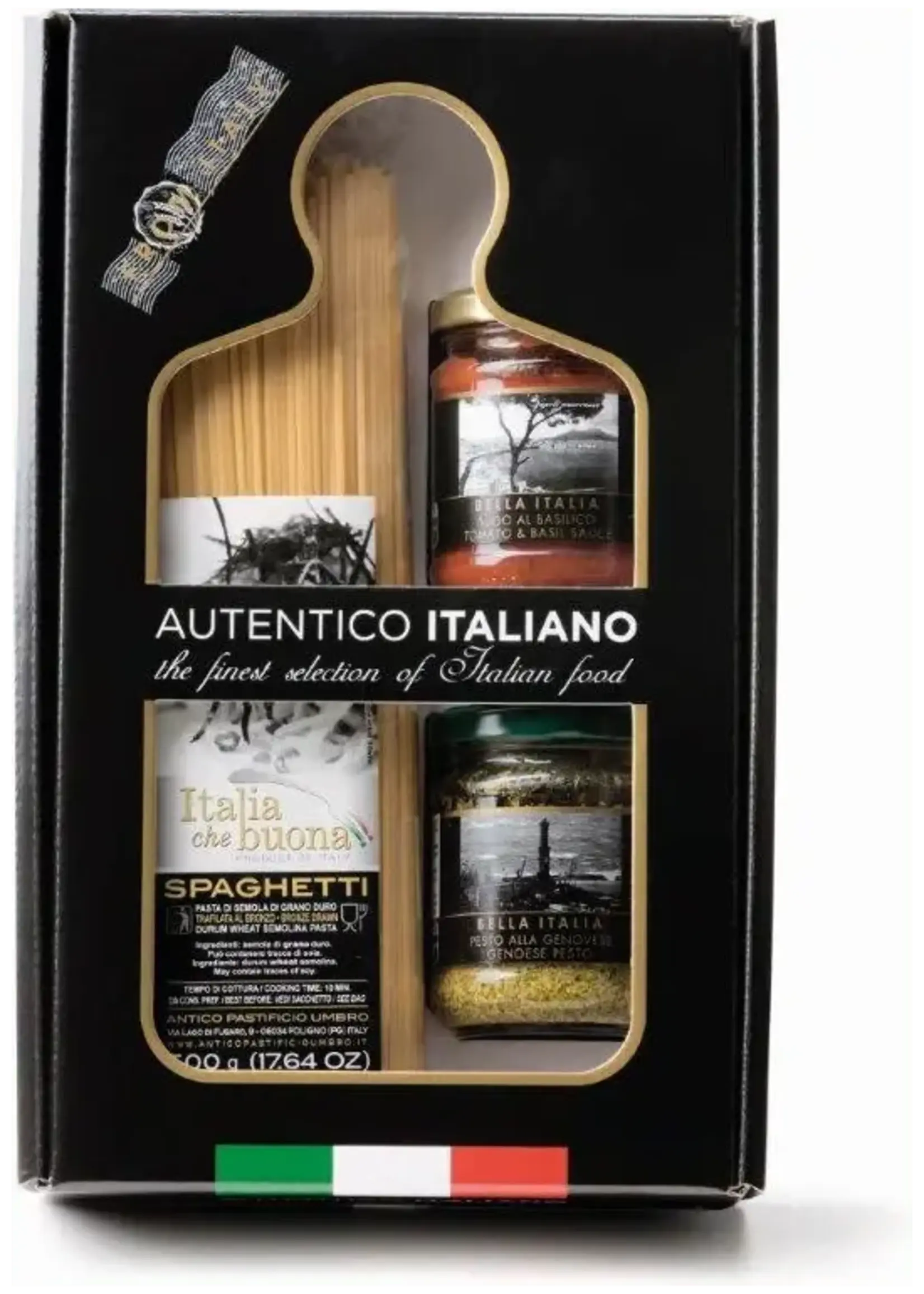 Bella Italia Spaghetti 500g, Saus & Pesto Giftset