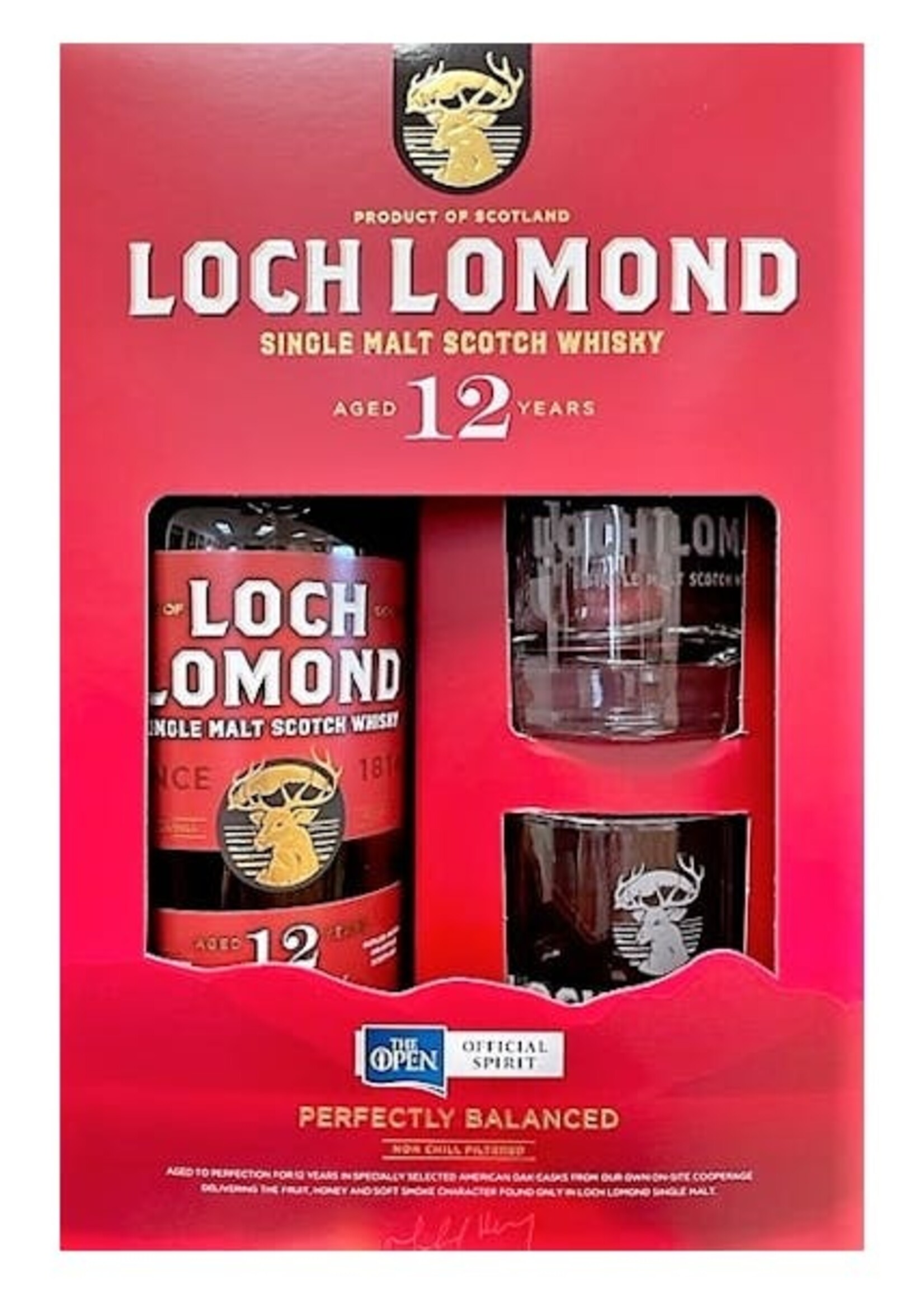 Loch Lomond 12Y + 2 Glasses Giftpack 46% 70cl