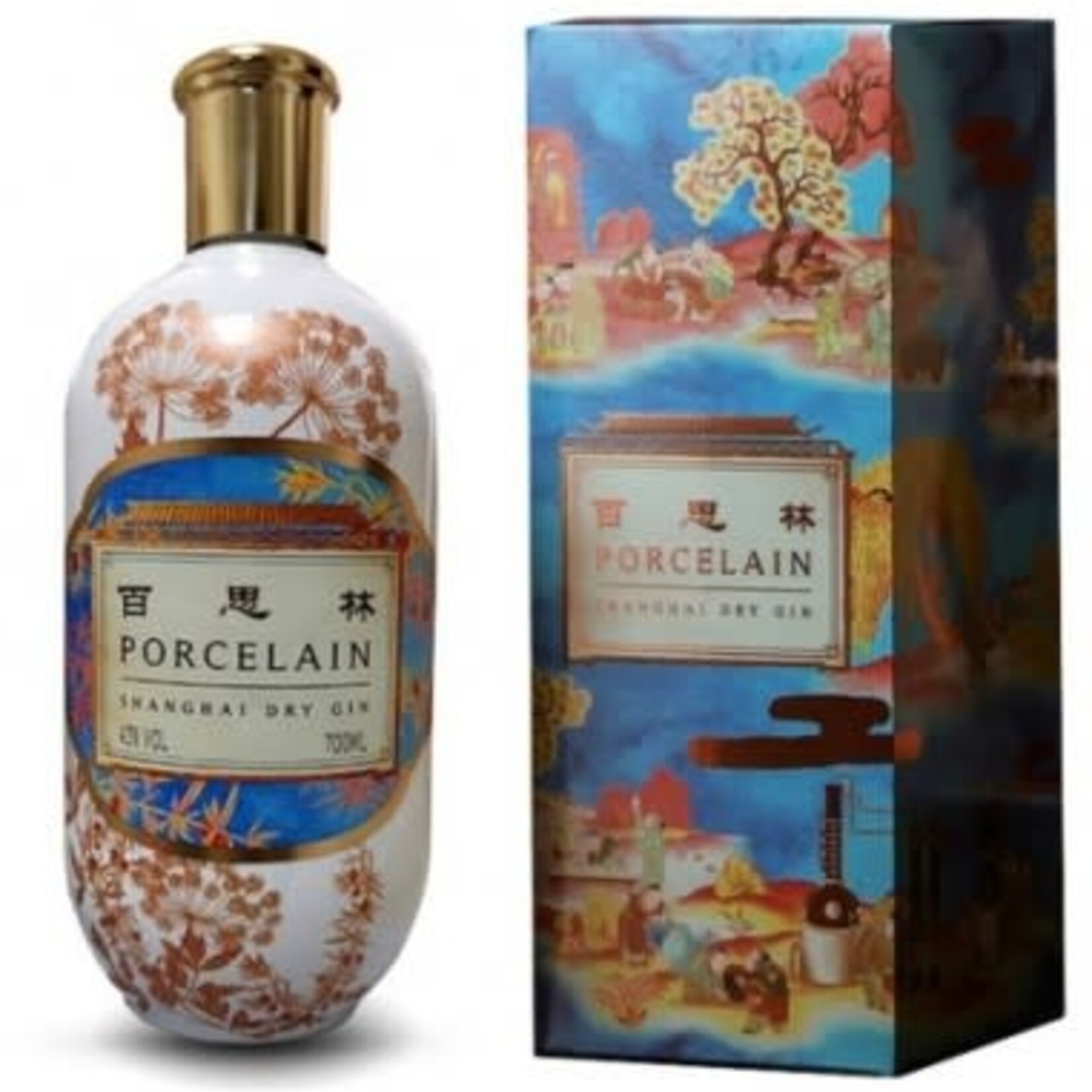 Porcelain Shanghai Dry Gin 43% 70cl