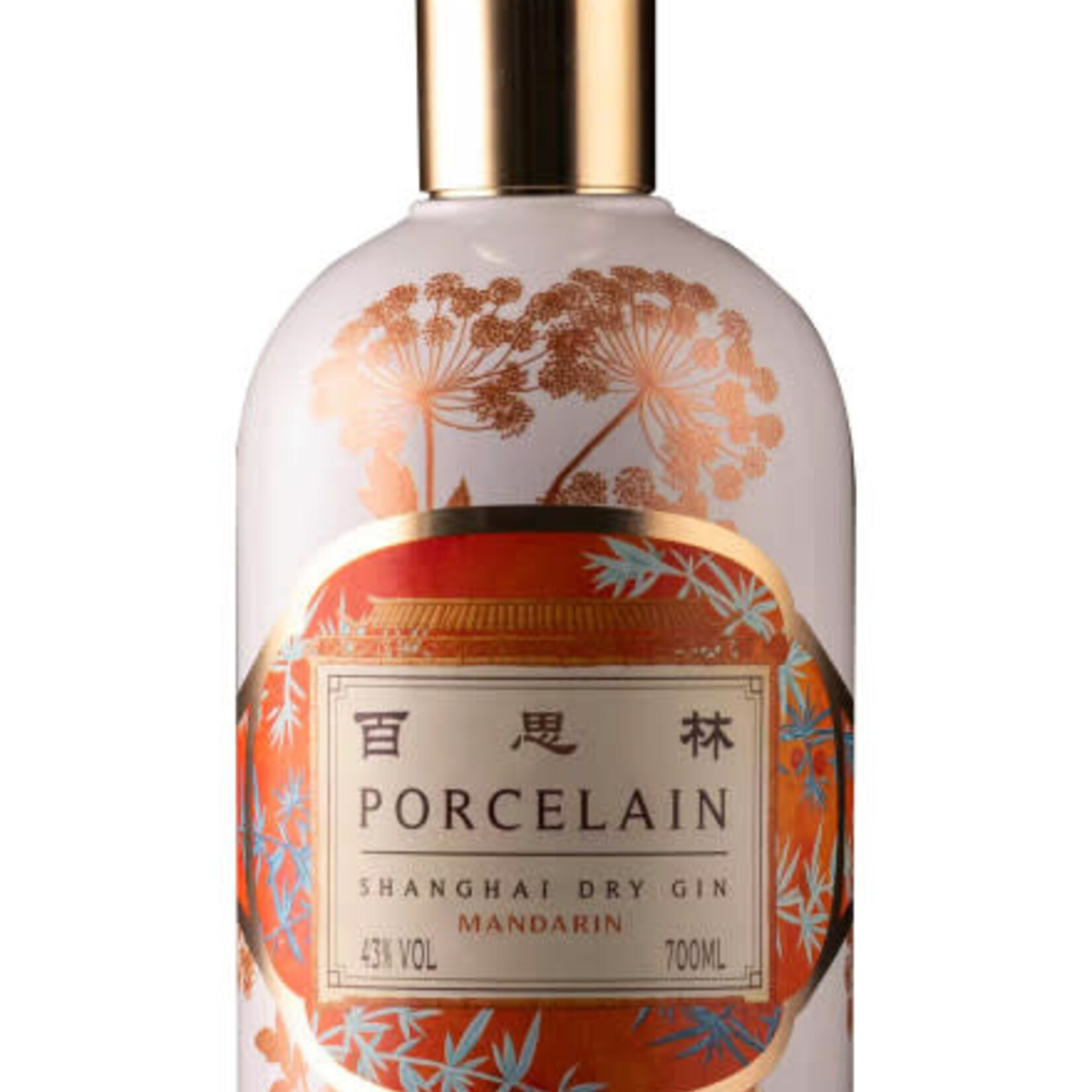 Porcelain Shanghai Dry Gin Mandarin 43% 70cl