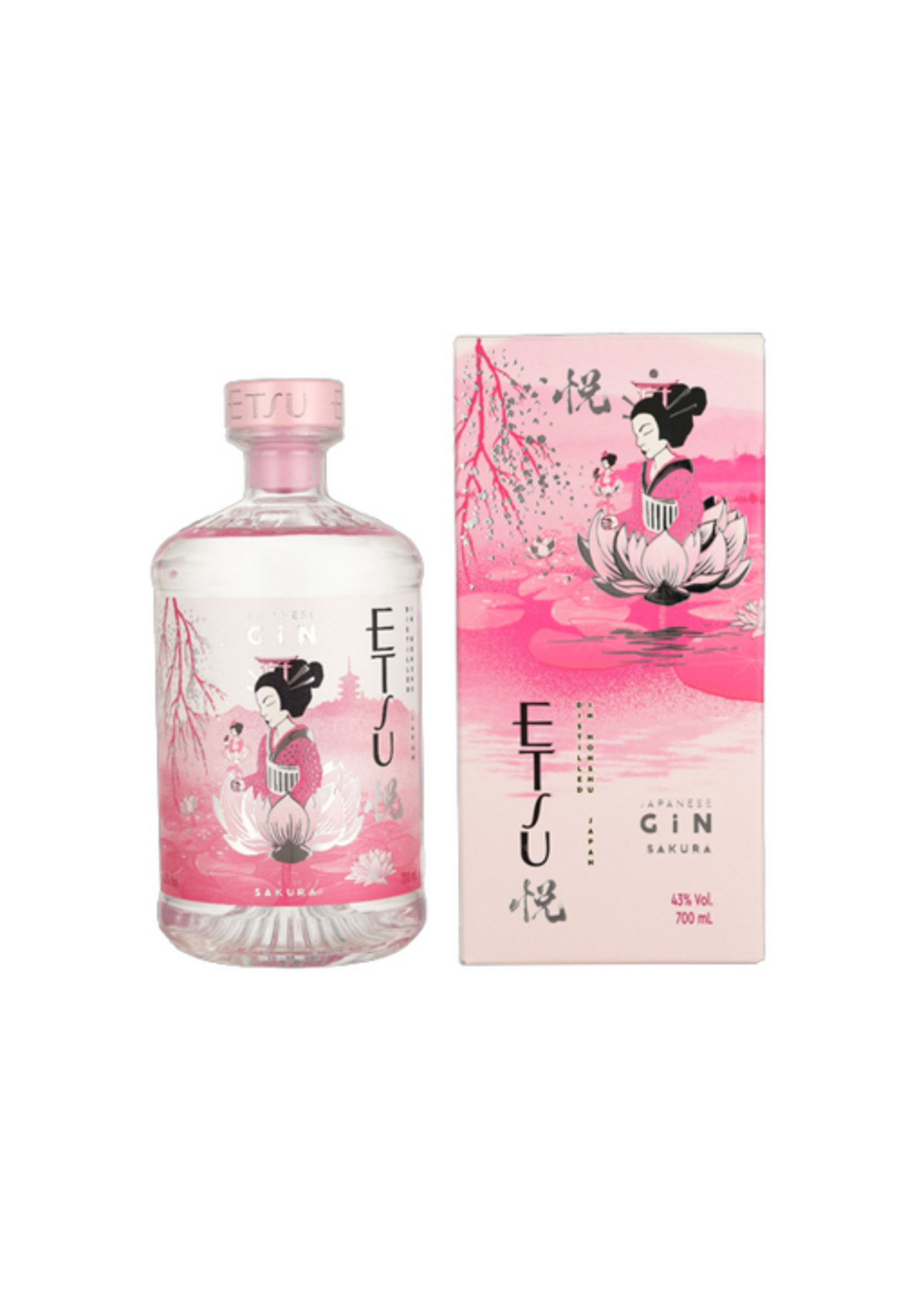 Etsu Sakura Gin 43% 70cl