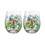 Flora Tumbler Glass Flowerfield 2-Pack Giftbox
