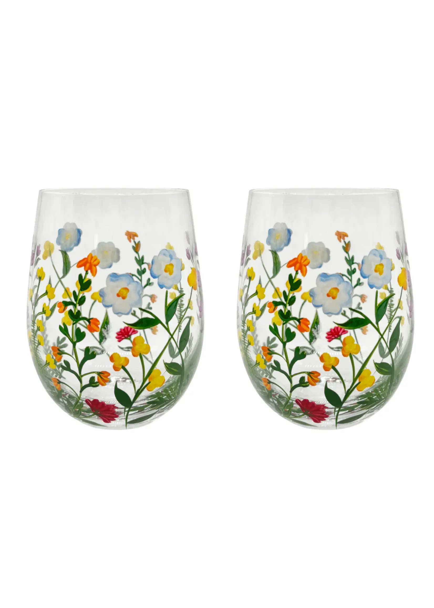 Flora Tumbler Glass Meadowsweet 2-Pack Giftbox