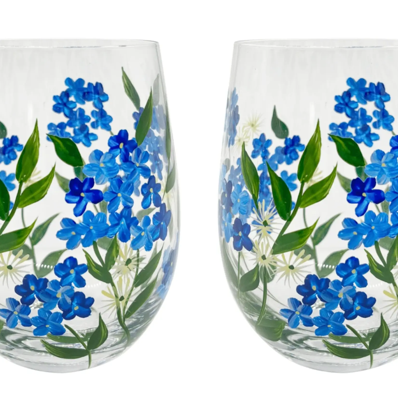Flora Tumbler Glass Forgetmenot 2-Pack Giftbox