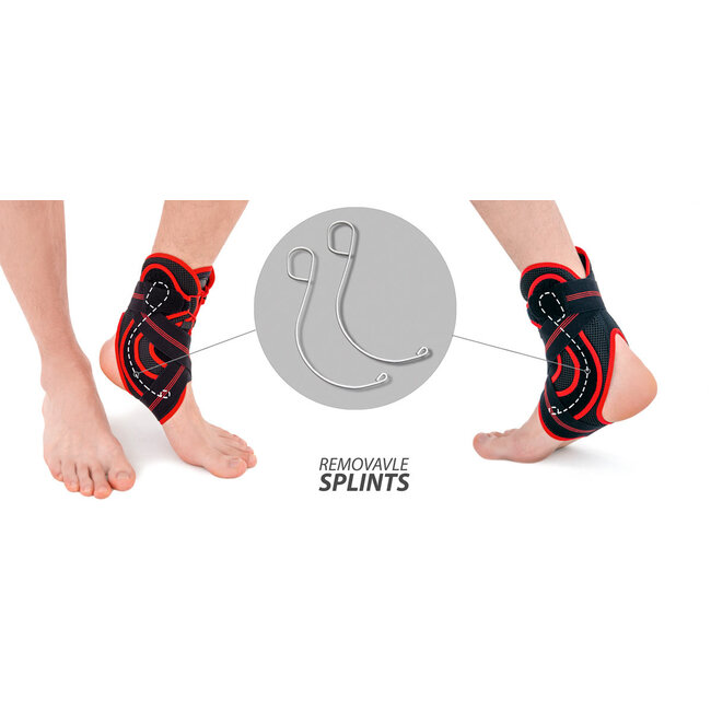 Reh4Sport Lichtgewicht Enkelbrace met baleinen en straps