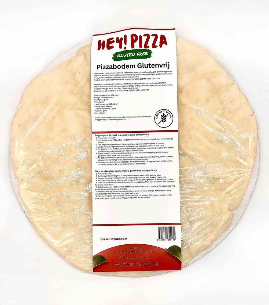 Hey! Pizza Pizzabodems Ø 29cm 2 stuks - Glutenvrij