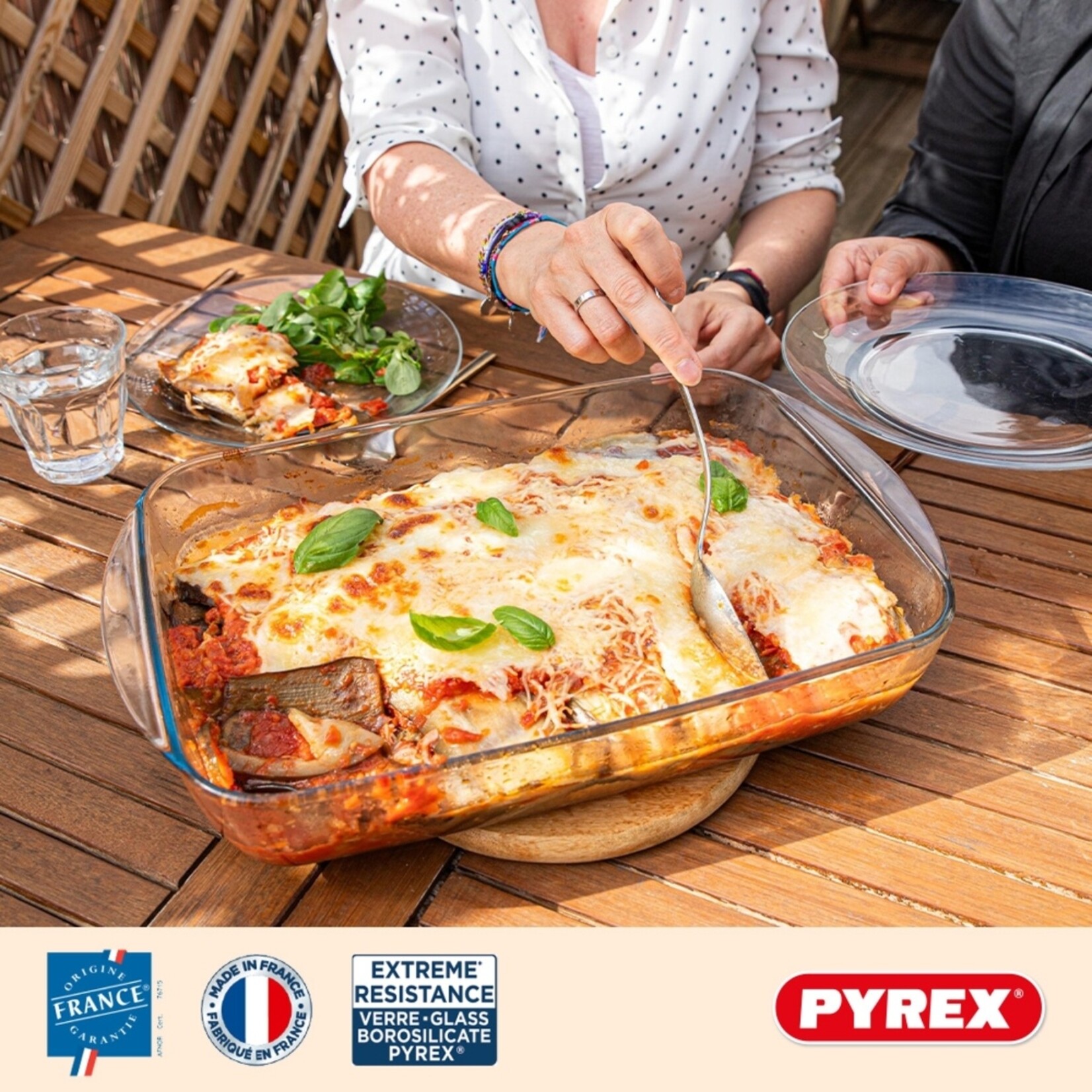 Pyrex Pyrex Essentials Rechthoekige Ovenschalen van Transparant Glas - Set van 2