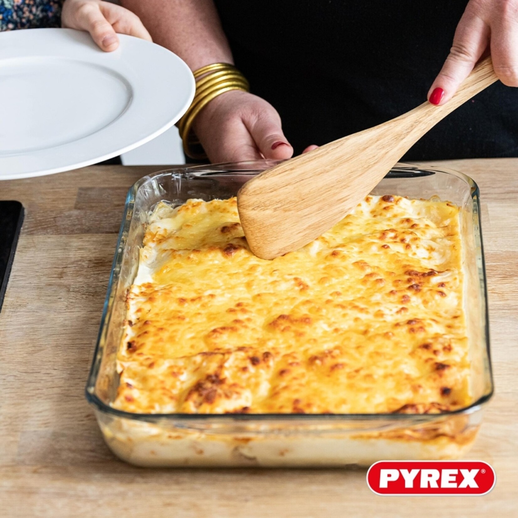 Pyrex Pyrex Essentials Rechthoekige Ovenschalen van Transparant Glas - Set van 2