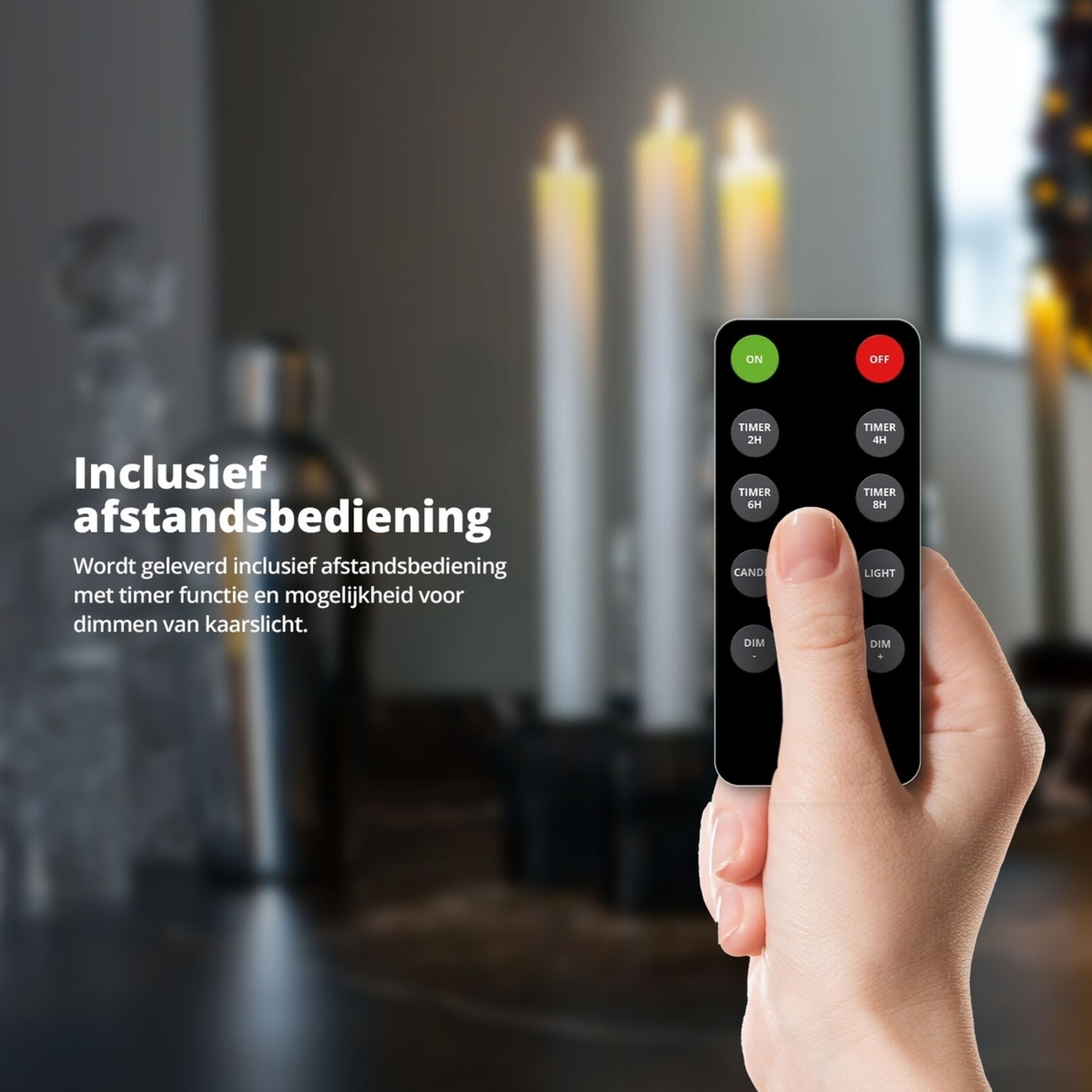 FlinQ FlinQ LED Taper Candles LED Dinerkaarsen - Set van 6 Stuks
