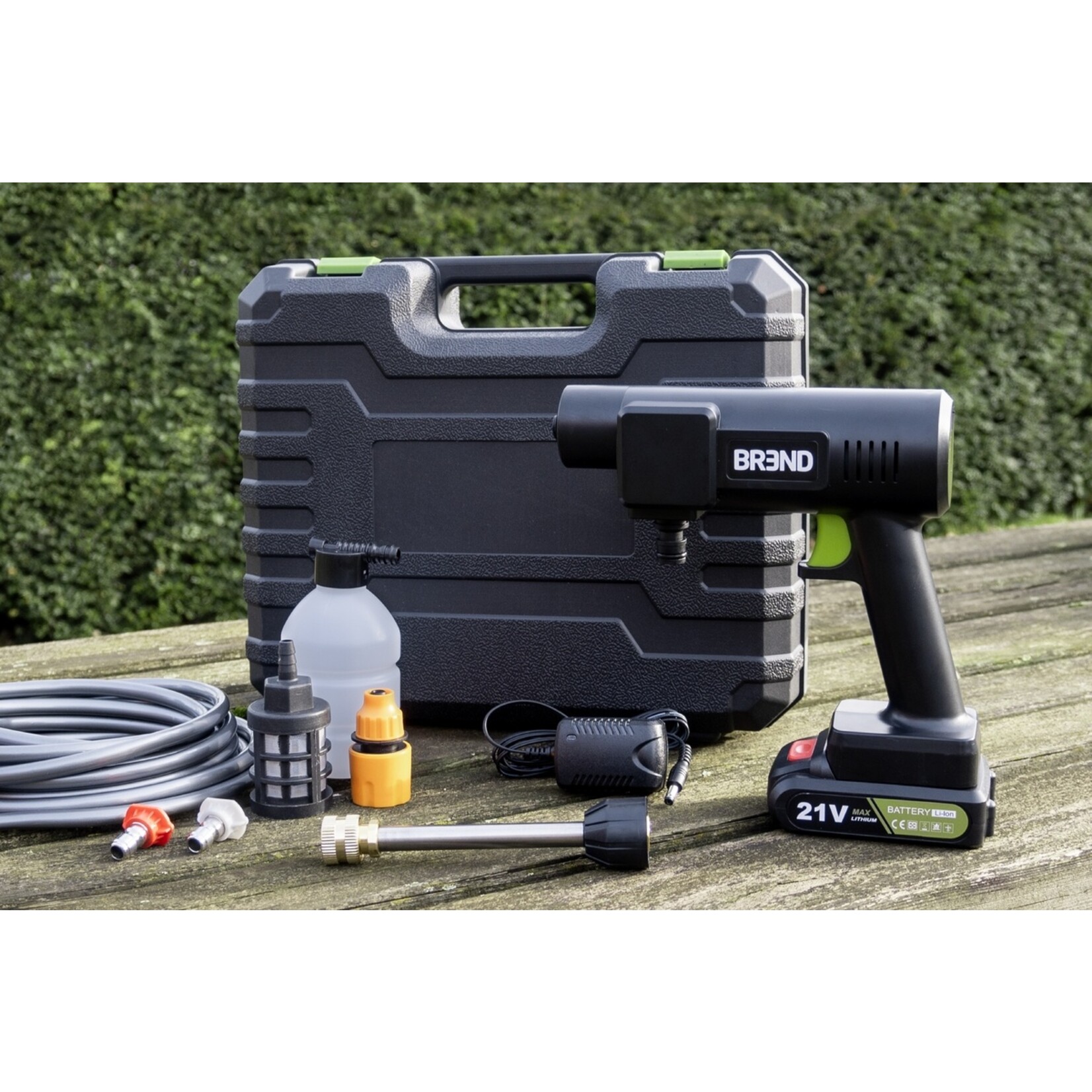 BREND BREND BR-2235 Draadloze Hogedrukreiniger met Accu en 3 Sproeipatronen