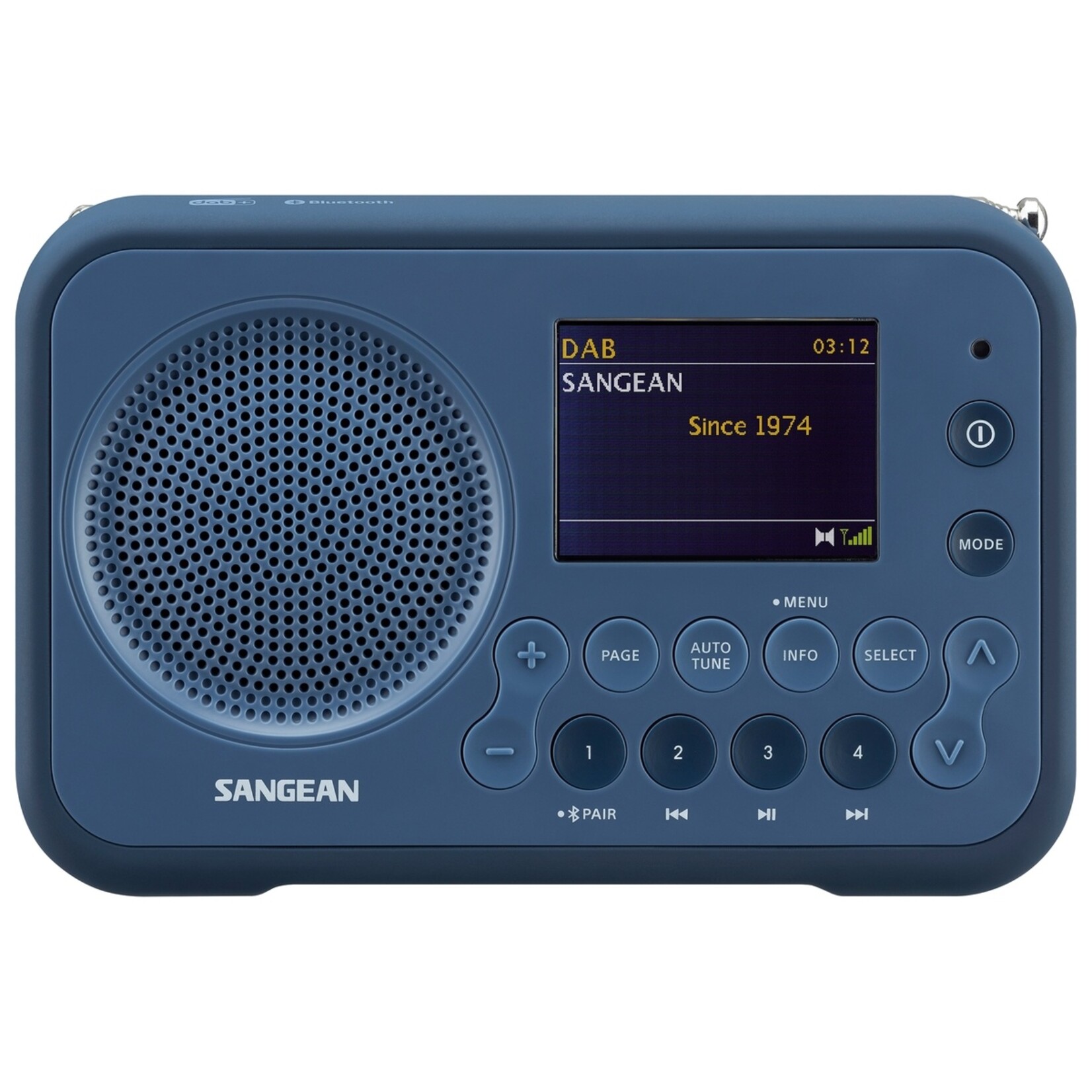 Sangean Draagbare Digitale Radio met DAB+/FM-DRS en Bluetooth - 40 Voorkeurszenders