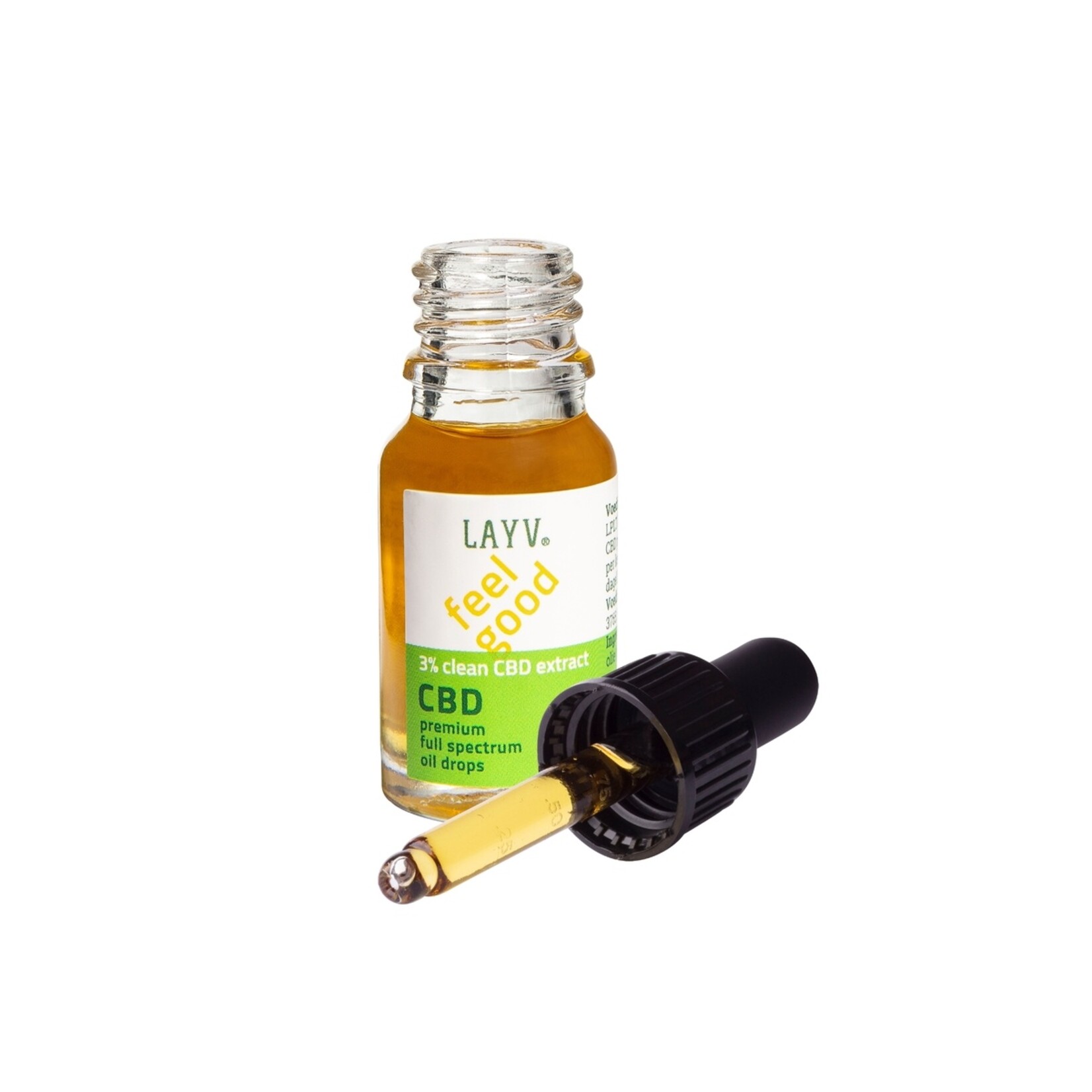 Layv LAYV® Extra Virgin CBD Olie 3% met Milde Smaak [300 mg CBD]