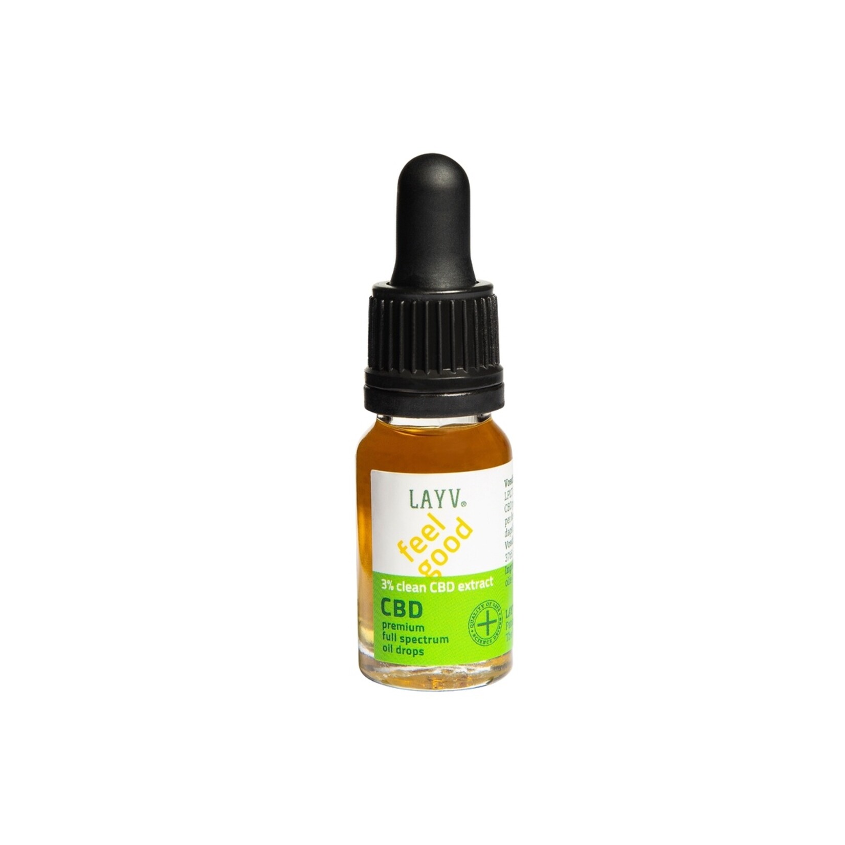 Layv LAYV® Extra Virgin CBD Olie 3% met Milde Smaak [300 mg CBD]