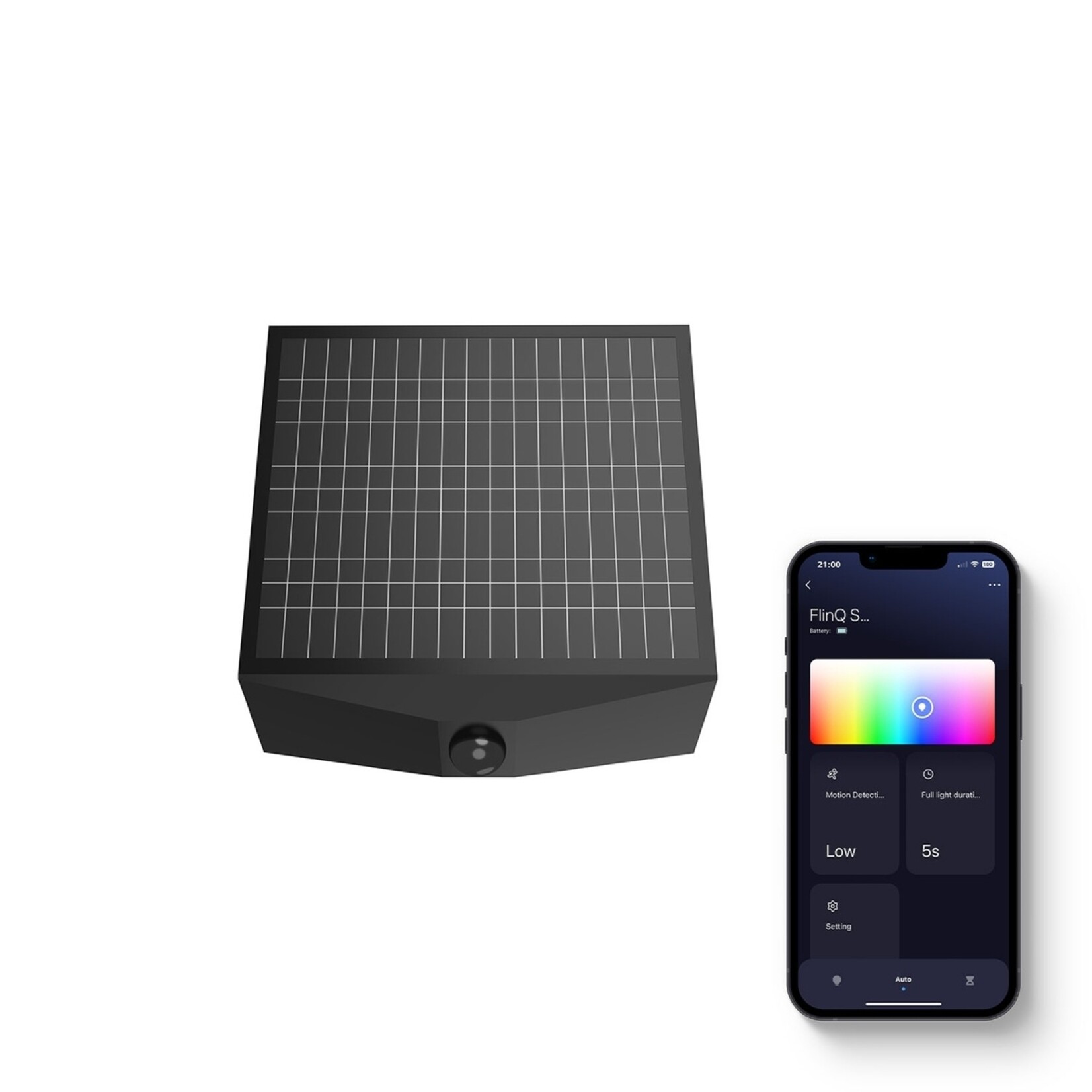 FlinQ FlinQ Orion Slimme Buitenlamp op Zonne-energie met App-bediening