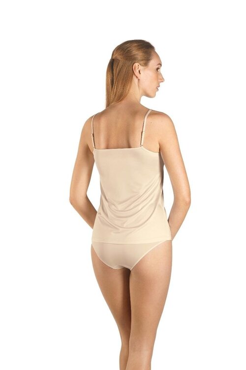 Hanro Natural Satin de Luxe Spaghetti-Top