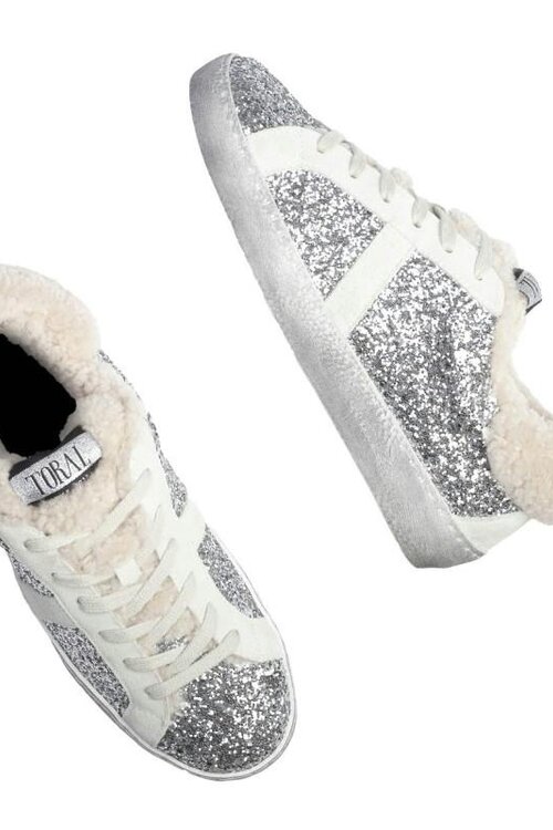 Toral Shoes Silberweiße Turnschuhe