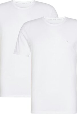 Calvin Klein Weißes SS Crew Shirt im 2er-Pack