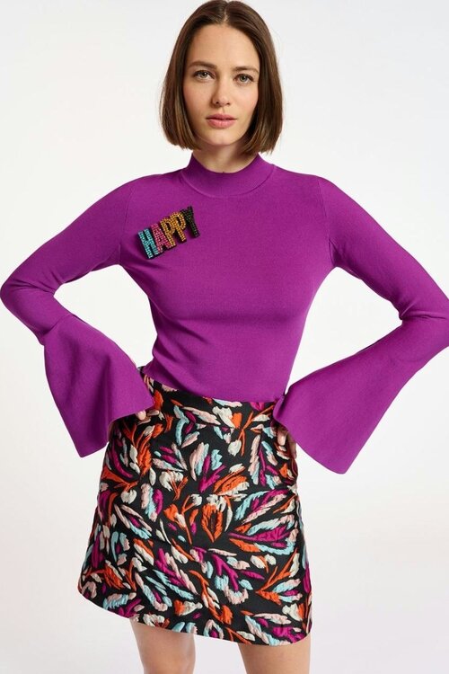 Essentiel Antwerp Schwarz/Mehrfarbiger Minirock