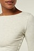 10Days Weiches weißes Melee THE BOAT NECK T-SHIRT