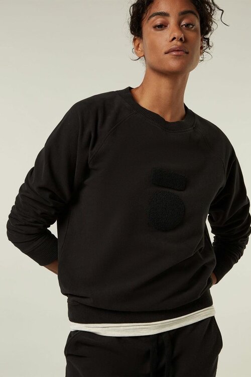 10Days Schwarzer RUNDHALS-PULLOVER