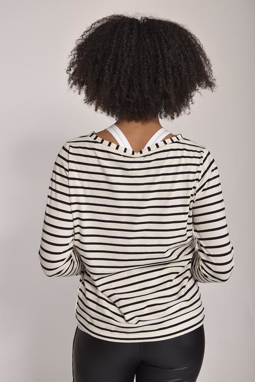 10Days weiß/schwarz THE LONGSLEEVE STRIPE