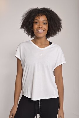 10Days Weißes V-AUSSCHNITT-T-SHIRT