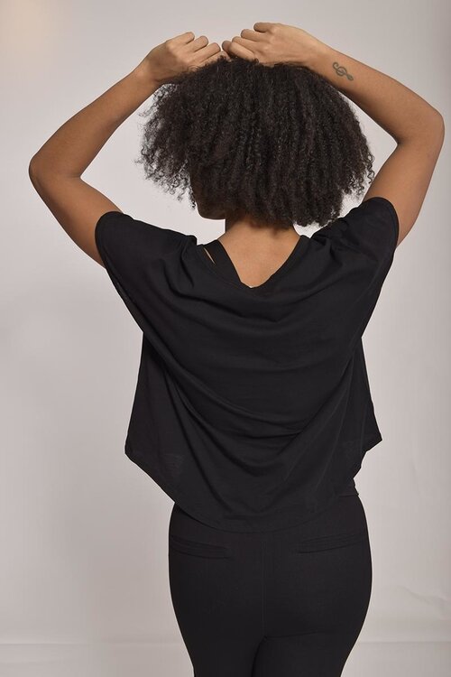 10Days Schwarzes V-AUSSCHNITT T-SHIRT