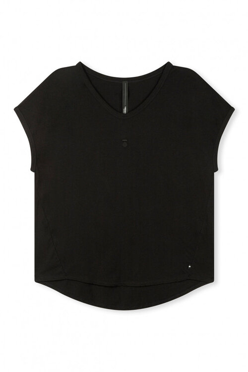 10Days Schwarzes V-AUSSCHNITT T-SHIRT