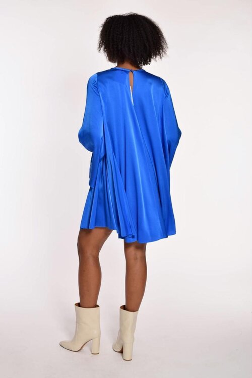 Forte_Forte Blauer, schwerer Stretch-Satin, Mini