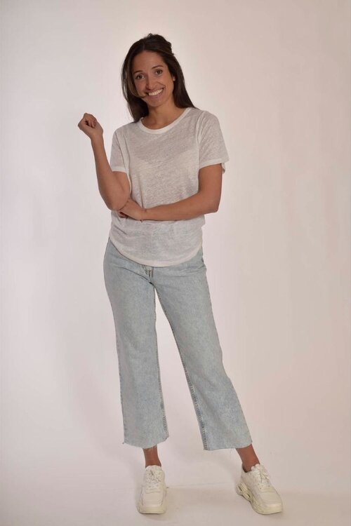 Neeve Knuspriges weißes Leinenhemd