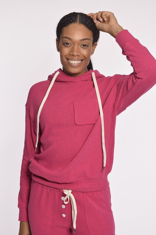 Sunday in Bed Rosa Kapuzenpullover