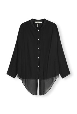 10Days Schwarze Bluse mit kurzem Knoten
