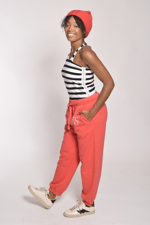 10Days Ecru/Schwarz sportliche Wrapper-Streifen